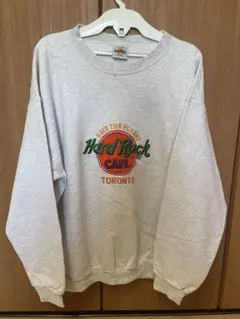 【90s USA製】ハードロック カフェ スウェット XL 刺繍ロゴ トレーナー