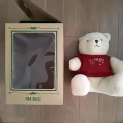 PINK HOUSE 봉제인형 곰의 빨간 탑 미사용 , 보관품