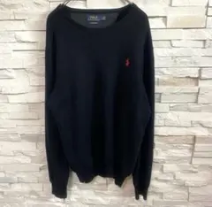 POLO RALPH LAURENラルフローレン ピマコットン セーター 人気黒