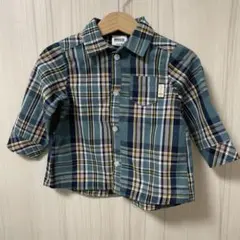 BREEZE チェック柄長袖シャツ 80