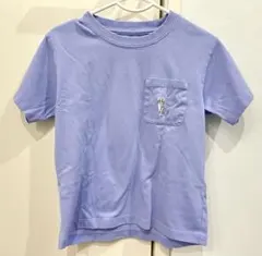 無印良品 刺繍 ポケット イリオモテヤマネコTシャツ パープルのサムネイル