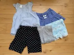 女の子90サイズ 5枚セット ブルー系