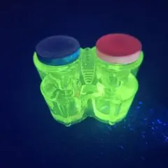 ウランガラス　　極上カナリアンイエロー　USA 　切り子グラス　カップ Amazon | ウランガラス 極上カナリアンイエロー USA 切り子