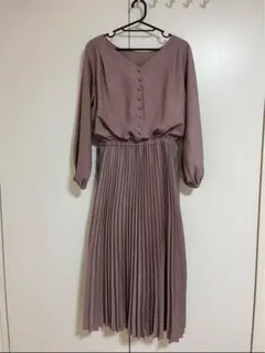 natural coutureプリーツスカートワンピース