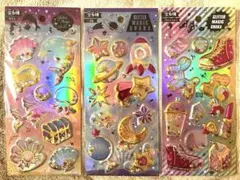 グリッター スパンコール シャカシャカシール 3点 セット まとめ売り