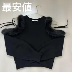 SNIDEL【USAGI ONLINE限定】エコファースリーブニットプルオーバー