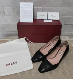 パンプス　レザー　黒　本革　バリー　BALLY