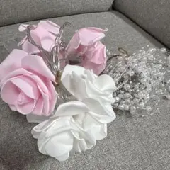 ウェルカムスペース 装飾 LEDライト ローズ パール