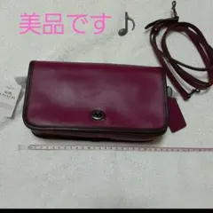 COACHショルダーバッグワイン色