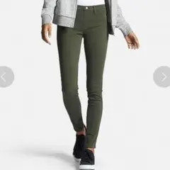カーキ スキニーパンツ レディース カジュアル ズボン ユニクロ UNIQLO