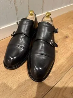 パラブーツ ダブルモンクストラップ ビジネスシューズ 7 1/2