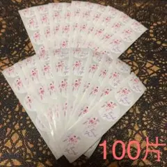 NO .66   thank you シール　木目　フラワー　フェザー　100片