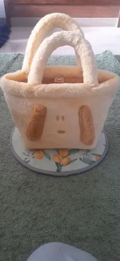 スヌーピーの顔デザイン ファーバッグ