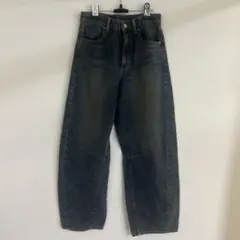 GU ダークデニム ワイドパンツ Sサイズ