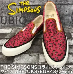 UBIQ The Simpsons コラボ スリッポン 総柄 27.0cm