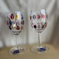 ボヘミアクリスタル　ワイングラス2個セット