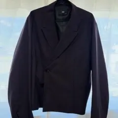新品タグ付】ハレ HARE カットプリーツダブルジャケット ブラック