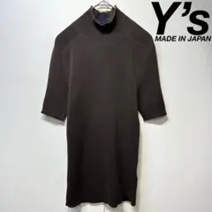 希少 美品 ワイズ ヨウジヤマモト リブ ハイネック デザイン 半袖 ニット 3のサムネイル