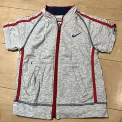 NIKE 半袖 ジップアップ パーカー グレー 90cmのサムネイル