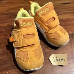 2️⃣asics オレンジ スニーカー 16cm