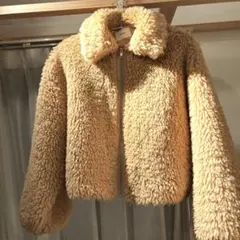 MURUA ベージュ ボアジャケット フロントジッパー　アウター