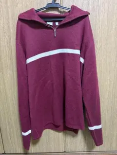 00s Armani Exchange border knit hoodie - メルカリ
