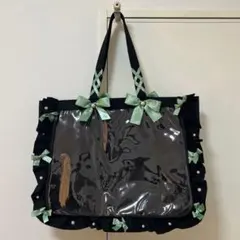 ザッカマート A3フリルデザイン痛バッグ用トートバッグ くすみミント