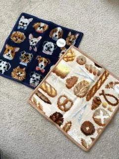 FEILER 犬とパンのハンカチ　2枚セット