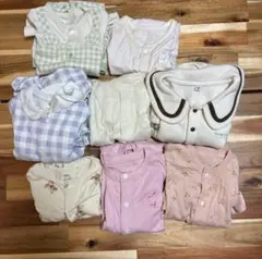 子供服 80サイズ　ロンパース　カバーオール 女の子 8点セット まとめ売りのサムネイル