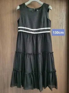 a.v.v ノースリーブ ワンピース 130cm 黒色