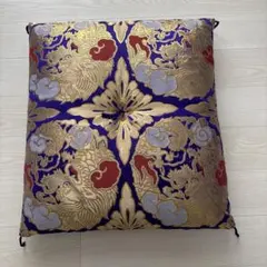 金襴刺繍 仏壇座布団 菊唐草模様 紫色 法事 法要 和室 お盆 座布団