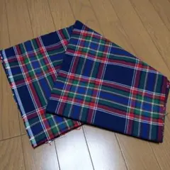 ネイビー・レッドチェック生地