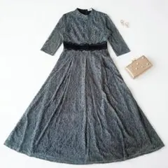 美品⭐︎LACE LADIES 総レースロング丈フレアワンピース　XLサイズ