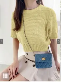 GRL パフスリーブサマーニット