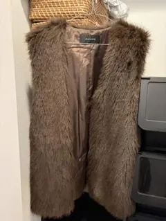 JEANASIS ブラウン ファー ベスト