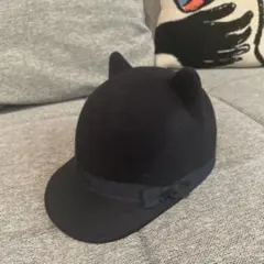 ジンボリーGYMBOREE黒猫耳ウールキャップのサムネイル