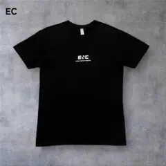 【319】EC半袖クルーネック両面プリントTシャツ黒ブラックBlackMサイズ