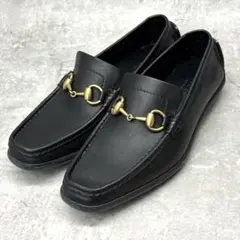 GUCCI グッチ　ホースビット ローファー ブラック レザー　22.5cm