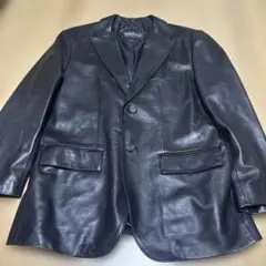 Wind Armor ブラック レザー テーラードジャケット M ブレザー