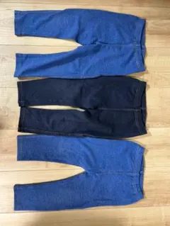ユニクロ　レギンスデニムライク　10分丈 3点セット