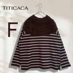 チチカカ/ニット切替 ボーダーカットソー エスニック ゆるだぼ プルオーバーのサムネイル