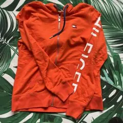 TOMMY HILFIGER オレンジパーカー M