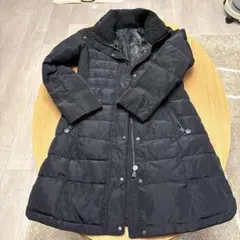 ❤️美品スタイルラヴィー濃紺の内側迷彩柄ダウン90%フェザー10%コート