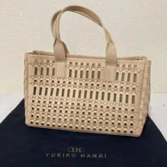 【期間限定お値下げ】YUKIKO HANAI ベージュ レザーカット トート