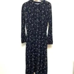 グローバルワーク　サラサラリラックス2way ワンピース　ネイビー　花柄　美品
