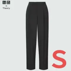 UNIQLO×Theory 感動タックイージーパンツ 黒 レディース　ユニクロs