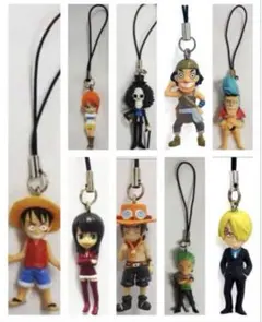 ワンピース ワールドコレクタブルフィギュアミニストラップ9種 セブンイレブン限定