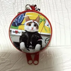 なめんなよ なめ猫ポーチ 丸型 缶コインケース キーホルダー