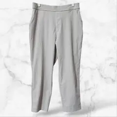 スラックスパンツ ウエストゴム 無地 シンプル(LL)オフィスカジュアル 下