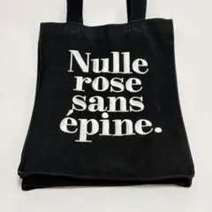 Nulle rose sans epine 刺繍 トートバッグ ブラックのサムネイル